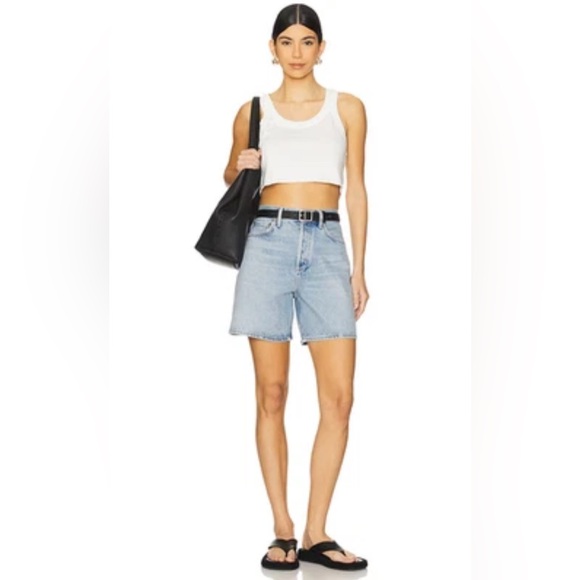 Agolde Pants - AGOLDE Dame High Waist Mid Length Relaxed Baggy Denim Shorts Size 25